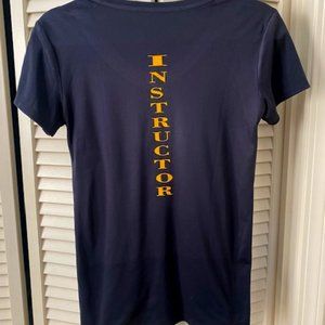 Black Bcg V-neck shirt in small - Gold's Gym logo front; "Instructor" on back